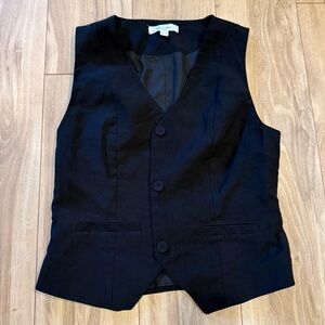 Black Button Down Vest